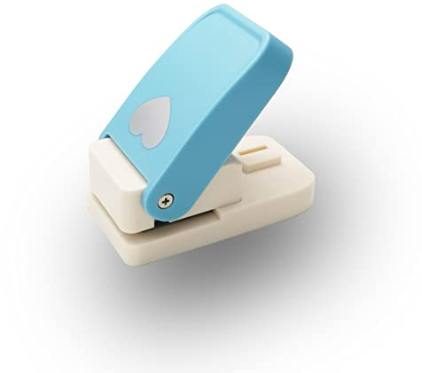 VSREI Herz Punch Super Paper Punch Motivstanzer extra stark für Papier bis 500 g/m², Maße des ausgestanzten Herzs: 2,5 x 2,2 cm