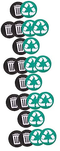 pcs Garbage sorting stickers outdoor trash can recycling bin trash recycling sticker recycle labels stickers trash and recycling trash bin labels round compost pvc