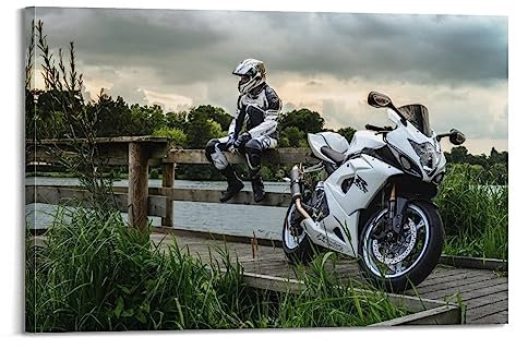 ZENGYL Extreme Sport Racing Motorrad Poster GSX-R 1000 Poster, dekorative Malerei, Leinwand, Wandposter und Kunstdruck, modernes Familienschlafzimmer-Dekor-Poster, 60 x 90 cm