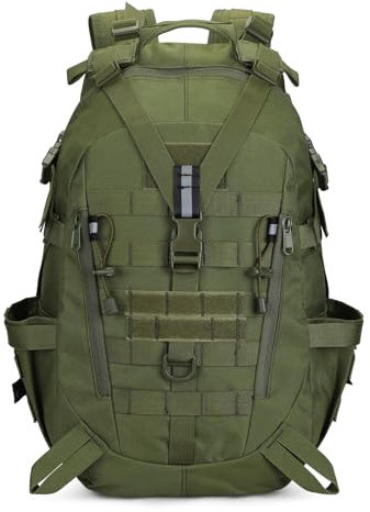 HUNTVP Militär Rucksack 30L Wanderrucksack Herren Bundeswehr Rucksack 30L Taktischer Rucksack Wasserdicht Molle Tagesrucksack für Reise Outdoor Camping Wandern, Typ-4 Grün