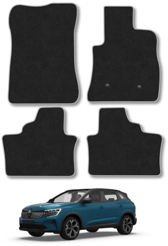 Renault Austral (2022+) Carpet Car Mats | Grey Edge Trim Tailored Fit Floor Mats Full Coverage Protection Accessories Easy Clean Anti Slip Made in the UK