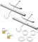 2 Pack Ladder Clamps, Universal Lockable Ladder Roof Rack Clamps -1 Pair, Ladder Clamp with Padlock to Secure Ladders and Steps to Car or Van Roof Racks