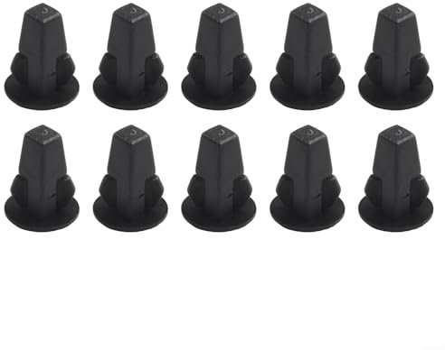 Juego de 50 remaches de plástico negro para Toyota Auto Fender Liner Tornillo