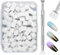 Qufiiry 100 Stück Nail Art Schwämme mit Metallgreifer, Nagelkunst schwammpinsel, Maniküre Zubehör für Nägel, um eine Vielzahl von Gradient Nail Art Patterns zu Erstellen
