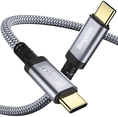 Wengshini USB C auf USB C Kabel 1M,240W/20Gbps USB C 3.2 Gen2 x 2 Datenkabel, 4K@60HZVideoübertragung Videoübertragung für Laptop, Handy, Steam Deck, Tablet, SSD, Monitor usw.