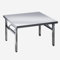 LRHELPBNR Küchentisch Klappbar Gastronomie Gastro Tisch Arbeitstisch Klapptisch Edelstahltisch Für Restaurant Kantine, Platzsparend(70x70x55cm)