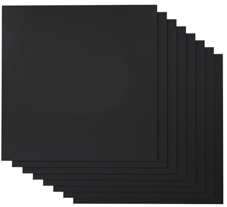 Farbiges Sperrholzplatte 3mm, Laser Material Sperrholz, 8 Stück 30x30 cm farbiges Sperrholz ohne Lackierung Unbehandeltes Holzplatte für den Modellbau Laserschneiden Gravieren (Schwarz)