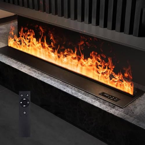 DHMYYXGS Wasserdampf-Kamin,Elektrischer 3D-Wasserdampfkamin,Flamme Farben Elektrischer Kamin,Mit Fernbedienung, Automatische Wasserbefüllung,50CM-Flamecolor
