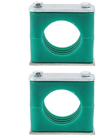 sourcing map 2pcs Polypropylen Schwer Serien Schlauch Rohrschelle mit Aluminium Kissen 42mm Dia de
