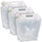 Semptec Urban Survival Technology Wasserbeutel: 3er-Set flach Faltbare Wasserkanister mit Tragegriff, 5 l, BPA-frei (Faltbare Wasserkanister Camping, Wasserbehälter faltbar Camping, Trinkflasche)