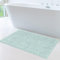 ITSOFT Tapis de bain chenille, antidérapant et absorbant, lavable en machine, peluche douce, bleu spa (87 x 53 cm)