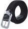 HANCHAO Stretchgürtel Flechtgürtel Elastische Stoffgürtel Geflochtener Unisex Gürtel für Damen und Herren Breit 3.5cm Schwarz 115cm