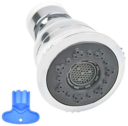 THETHO Schwenkbrause 360° drehbar Zapfhahn Belüfter Wassersparender Wasserhahn Messing 2 Modi Wasserhahn Bubbler Filter mit Düsenadaptern - für Hahn mit M22 Innengewinde M24 Außengewinde
