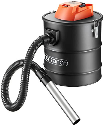MONZANA® 1200W Ash Vacuum Cleaner for Fireplaces & Stoves | 20L Capacity Chimney Vac w/Blow Function | Pre Filter HEPA Filter | 23cm Aluminium Tube 100cm Hose | 18 kPa | Low Noise
