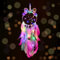 LED Traumfänger, Disdarkday Traumfänger Kinder Makramee Traumfänger Boho Bunte Feder Traumfänger Basteln Traumfänger für Mädchen Kinder Schlafzimmer Wandbehang Dekorationen - Rosa
