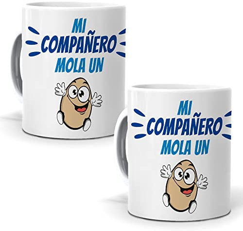mundohuevo 2 Tazas. Mi compañero Mola un Huevo - 350 ml.