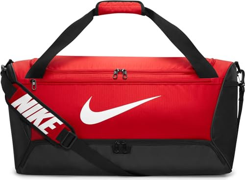 Nike Unisex – Erwachsene Brsla Duff-9.5 Sporttaschen, University Red/Black/White, Einheitsgröße