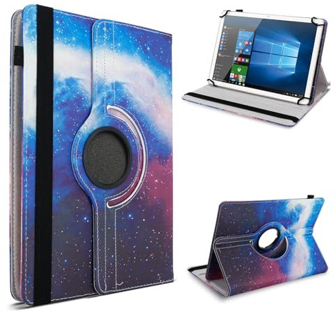 UC-Express Tablet Hülle kompatibel mit Odys Space One 10 / SE Tasche Schutzhülle Case Schutz Cover 360 Drehbar 10.1 Zoll, Farbe:Motiv 17