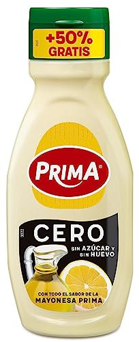 Prima Mayonesa vegana sin huevo y sin azúcar 255ml + 140ml gratis