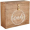 Eximious India Wedding Card Box with Card Slit and Lock 12X10X4.5- Gift Wishing Well Card Box for Weddings, Receptions, Birthdays, Graduations, Baby Showers, Honeymoon Funds WBKH (Burnt)