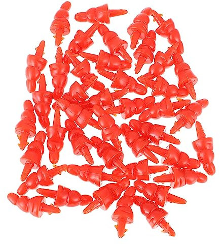 PRETYZOOM 100st Schneemann Nase Zubehör Schneemann-nasen Schneemann Basteln Schneemann Bausatz Weihnachtliche Karottennase DIY Schneemannnase Bausätze Plastik Miniatur Dekorative Gegenstände