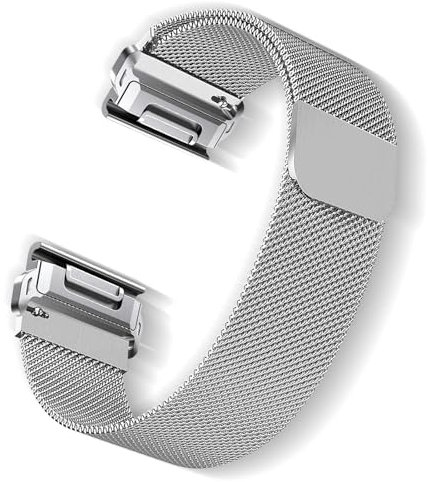 SeNool QuickFit 22mm Armband für Garmin Fenix E 47mm/Fenix 8 47mm/Fenix 7 Pro Solar/Fenix 7/Fenix 6 GPS, Metall Magnetversch Ersatzarmband für Garmin Fenix 6 Pro GPS/Fenix 5/Fenix 5 Plus-Silber/S-Code