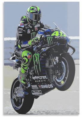 WESTCH Moto Gp Racing-Druck, Leinwand-Wandkunst, Bilder für Wohnzimmer und Schlafzimmer, Drucke für besondere Anlässe, 50 x 75 cm