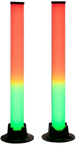 Numskull Desktop LED Light Bars with RGB Lighting - Colour Changing Ambient Gaming Lights via Bluetooth or Remote Control for Xbox, PlayStation, PC, Switch, Multi-Platform Compatibility