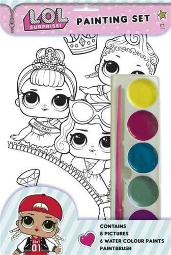 LOL Malset für Kinder, 8 Bilder, Farben & Pinselaktivität