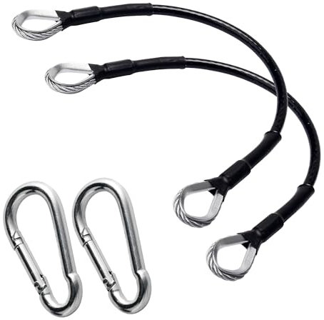 GAQUECY 2pcs Gym Cable Extension, 10 Fitness Cable Extension Rope Pull Down Machine Leg Extensions Home Gym Attachments