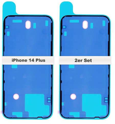 IS-TECK 2er Set Ersatz iPhone 14 15 16 Plus Pro Max Kleber Für Backcover und Gehäuse Rahmen Dichtung Sticker Wasserdichtung Glue Folie (iPhone 14)