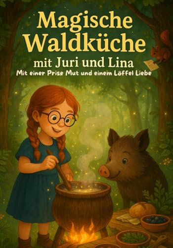 Magische Waldküche mit Juri & Lina – Mit einer Prise Mut und einem Löffel Liebe: Ein fantasievolles Kinderkochbuch mit 40 Rezepten, Geschichten und ... mit Kindern ab 2 Jahren (Juri und Lina)