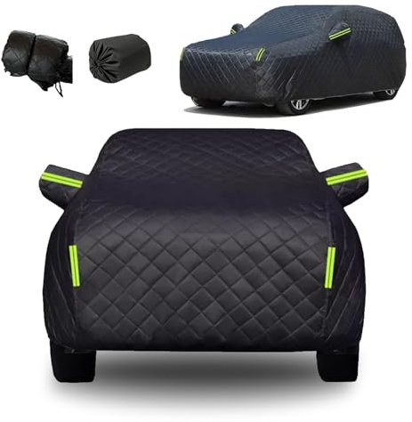 Hagelschutzplane Auto für Dodge Ram 1500 Crew Cab 5'7 Bed Hagel Abdeckung Outdoor Abdeckplane,5-lagige Verdickung Allwetter-Wasserdicht UV-Schutz Hagelschutz Hagelschaden Autoabdeckung,Schwarz-DT