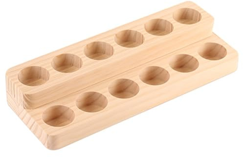 Barturry Organizer Essential Solid Wood Essential Oil Rack Essential Oil Bottle Storage Base