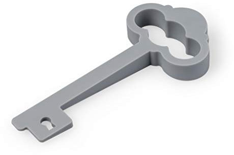 balvi Türstopper & Türhalter My Castle Farbe Grau Schlüsselform Doppelfunktion Silikon