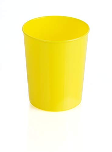 Kimmel Gobelet incassable empilable réutilisable en plastique jaune 180 ml