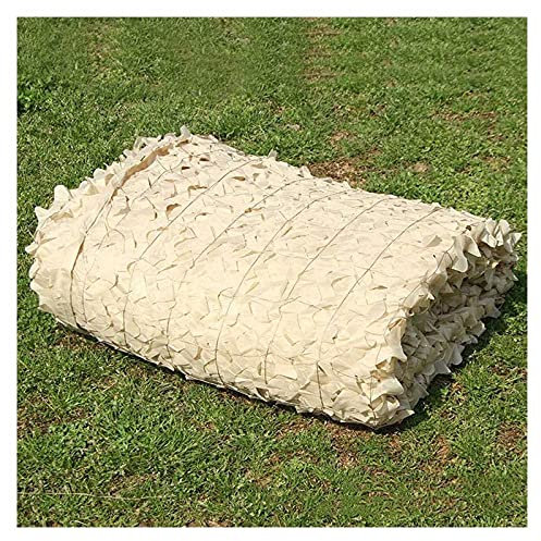 DLLY Tarnnetze Jagd, Camouflage Netz Bulk-Rollen, Für Militär, Jagd, Terrassendekoration, Sonnenschutz, Anpassbare Beige Sonnenschutz Tarnnetze, Sichtschutz,3x3m(9.8 * 9.8ft)