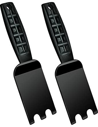 XYK 2 Stück Grillspachtel Schaber für George Foreman Indoor-Grills und andere Indoor-Grills mit Rillen, hitzebeständiges Reinigungswerkzeug, bequemer Griff
