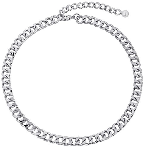 LILIE&WHITE Damen Halskette - Silberfarbene Gliederkette Hypoallergen Farbbeständig Stilvoller Schmuck Geschenkidee Für Geburtstag