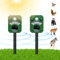 Flintronic Ultraschall Solar Tiervertreiber, Wasserdichter, Tierverscheucher mit PIR-Bewegungsmelder, Frequenz 12.5-25KHz, Blitze zum Verscheuchen von Katzen, Hunde, Vögel, Füchse, Ratten, Marder