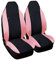 Lupex Shop Copri-sedili Auto Compatibili Smart Prima Serie Nero Rosa | Linea Donna | W450 | Set Coprisedili Coppia Anteriori | Accessori Auto Interno