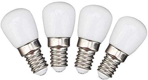 Jiotouhu E14 LED-Kühlschranklampe, 3W entspricht einer 30W Glühlampe, Warmweiß 2700K, 300LM, nicht dimmbar, geeignet für Kühlschrankbeleuchtung, Küchenbeleuchtung, 4 Pack