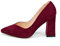Damen Pumps, Weinrot, Microfiber, 9.5 cm Blockabsatz, D389-W1110-15 (Weinrot, Numeric_38)