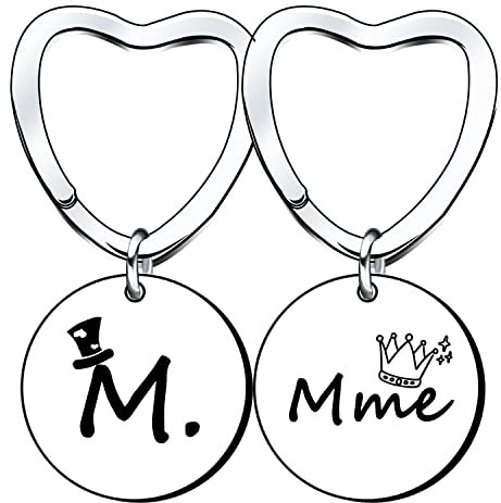 Lumengqi Porte Clef Amoureux Couple Cadeau D'anniversaire Femme Homme Porte-Clés Je T'aime Petite Amie Cadeau Copine Petit ami Cadeaux de Noël Cadeau de la Saint-Valentin (5)