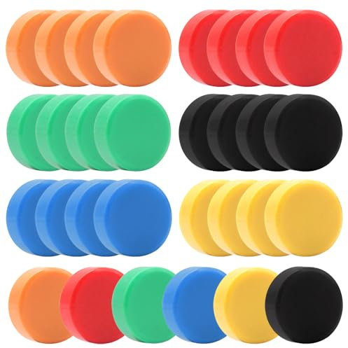 KtbeYTi 30 Pièces Aimant Frigo Rond Mini Aimants Magnétique pour Tableau Coloré Aimants Tableau Magnétique 6 Couleurs Aimant Puissant