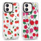Foonary 2 Pack Transparent Phone Case Compatible with iPhone 12 mini 5.4, Slim Fit Soft Silicone with Cherry Design Aesthetics Pattern, Shockproof Bumper Protector Matte Cover for iPhone 12 mini