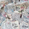 Stoffmaterial Handwerk Kostüme Kleiderherstellung Zeitung Stoffkarte Retro Vintage Digitaldruck für handgemachte DIY Nähzubehör Stoffe DIY Handwerk Nähen Patchwork (Farbe: LCA034, Größe: 0,5