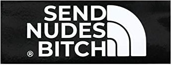 Aufkleber - SEND NUDES BITCH Schwarz/Weiß, Rechteck