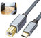 Cavo per stampante da tipo C a USB 2.0, in nylon intrecciato, compatibile con HP Canon, tablet, laptop, telefono cellulare stampa e altri dispositivi USB A/B, connessione dati, cavo midi per stampante