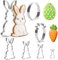 Ausstechformen Ostern, 7 Stück Ausstecher Ostern, Keksausstecher Ostern, Hase Karotte Ei Plätzchenausstecher, Ideales Ostergeschenk & für Osterplätzchen (7pcs)